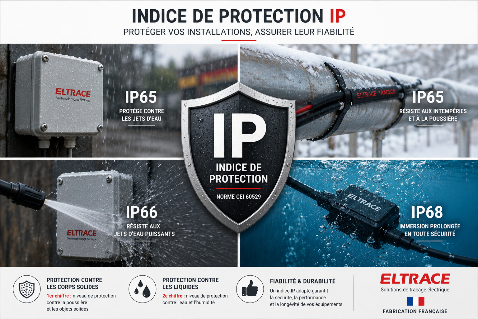 Indice de protection IP des équipements électriques ELTRACE