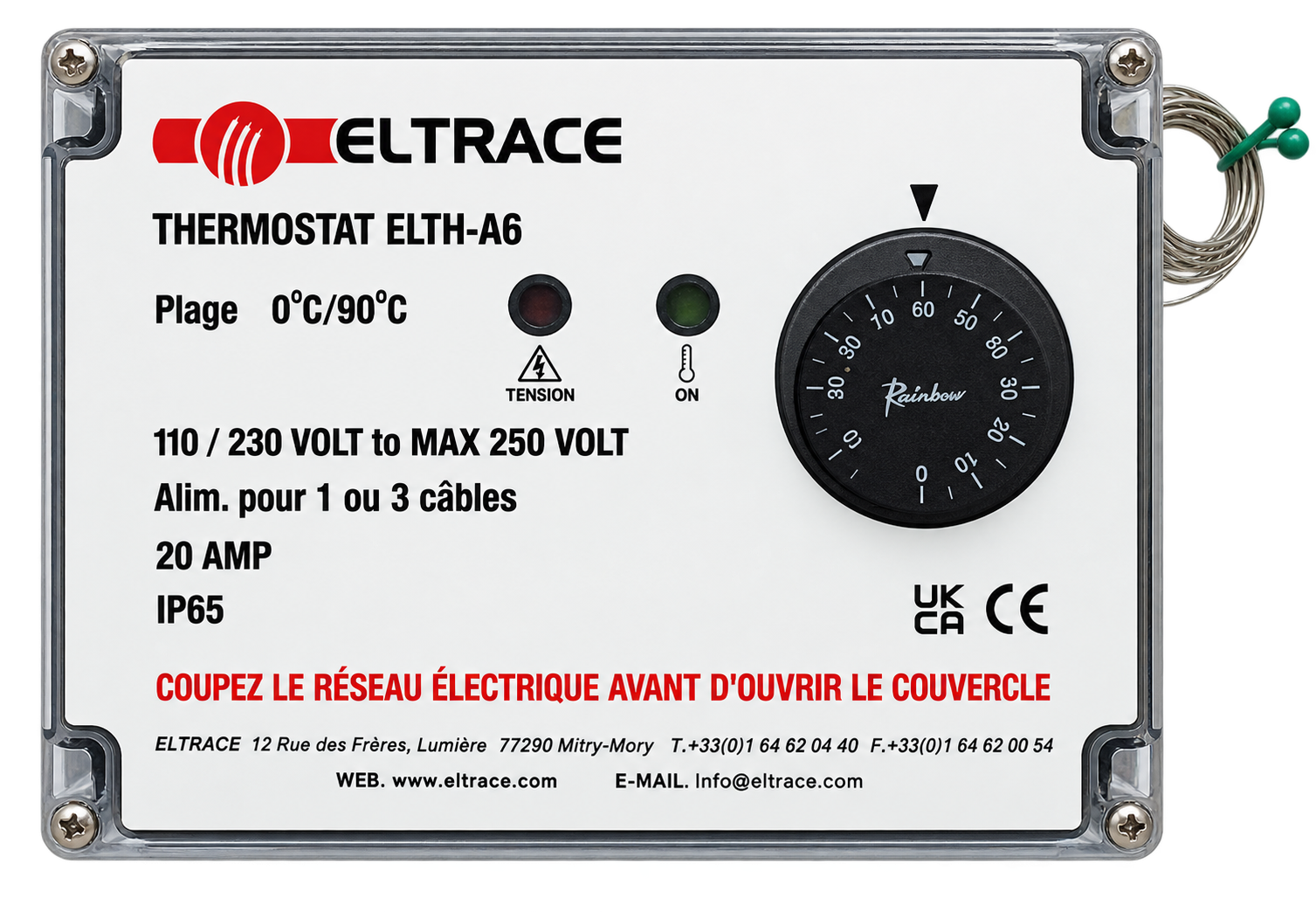 Thermostat d'ambiance et de surface ELTH-A6 ELTRACE